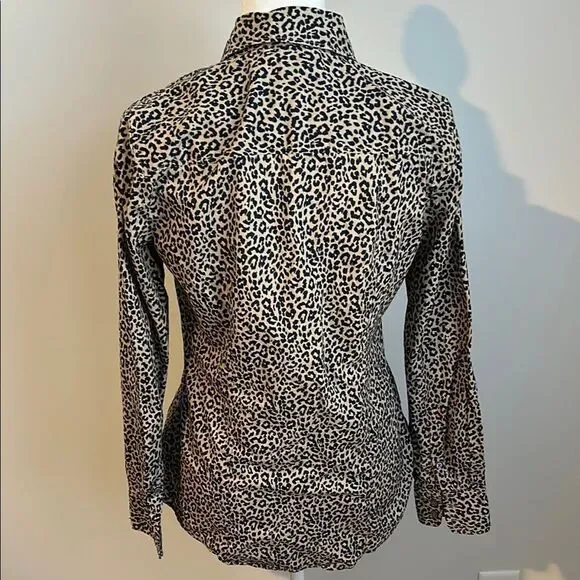 J. Crew Leopard Print Casual Button Down Shirt - Picture 3 of 5